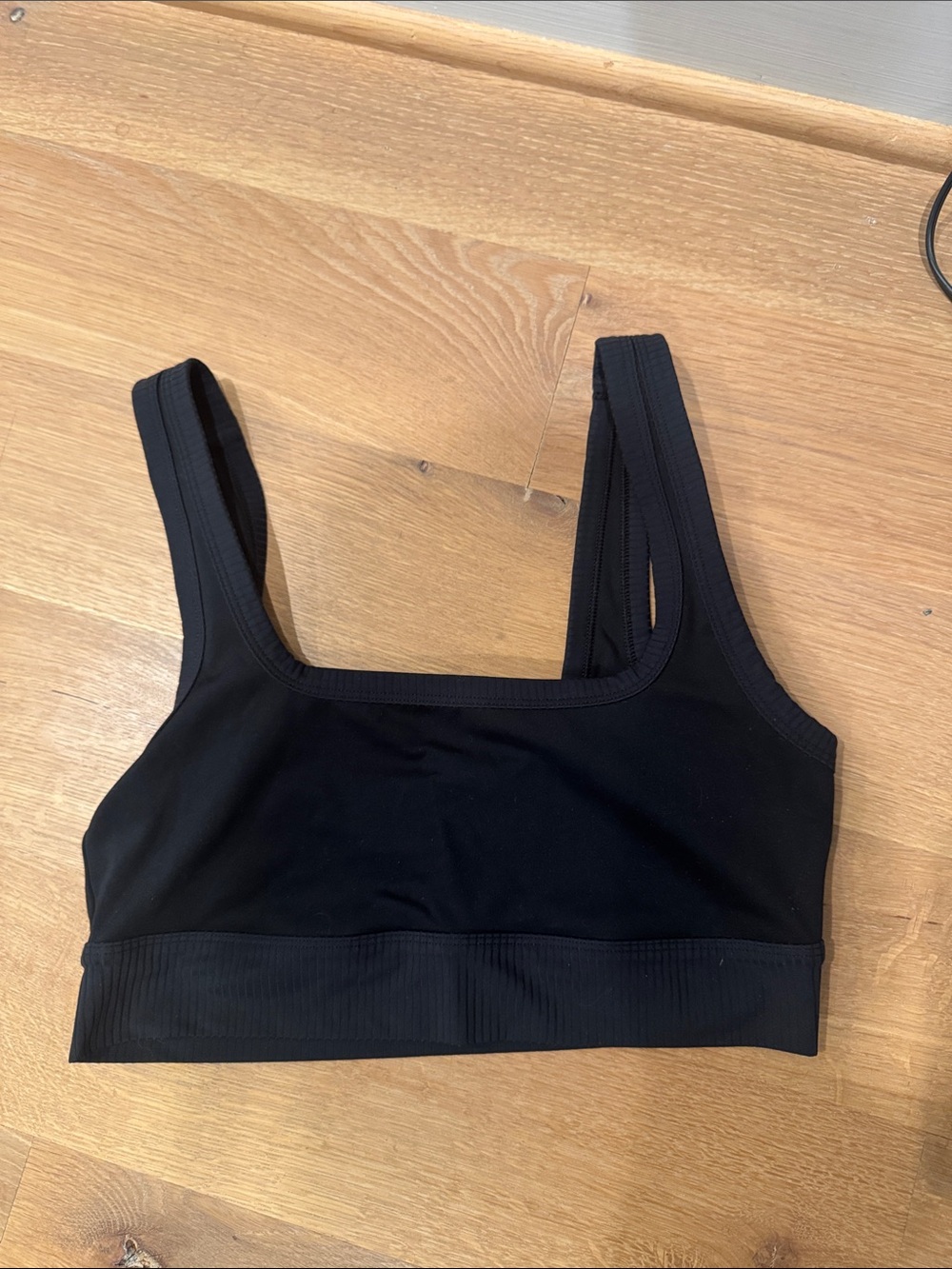Spiritual gangster Everyday Square-Neck Bralette in Black